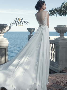 Свадебное платье Мальдива. Силуэт Прямое. Цвет Белый / Молочный. Вид 2