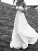 Утонченное свадебное платье с легкой юбкой 3795. Силуэт А-силуэт. Цвет Белый / Молочный. Вид 6