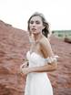 Утонченное свадебное платье с легкой юбкой 3795. Силуэт А-силуэт. Цвет Белый / Молочный. Вид 7