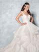 Свадебное розовое платье с волнами необычное 7854. Силуэт Пышное. Цвет оттенки Розового. Вид 1