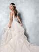 Свадебное розовое платье с волнами необычное 7854. Силуэт Пышное. Цвет оттенки Розового. Вид 2