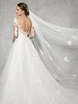 Пышное свадебное платье с длинным рукавом 7301. Силуэт Пышное. Цвет Белый / Молочный. Вид 3
