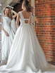 Атласное свадебное платье колокол Сlarenta. Силуэт Пышное. Цвет Белый / Молочный. Вид 2
