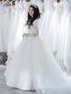 Супер пышное свадебное платье с рукавом Lori. Силуэт Пышное. Цвет Белый / Молочный. Вид 4
