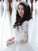 Супер пышное свадебное платье с рукавом Lori. Силуэт Пышное. Цвет Белый / Молочный. Вид 5