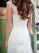 Прямое корсетное свадебное платье с кружевом 3656. Силуэт Прямое. Цвет Белый / Молочный. Вид 3