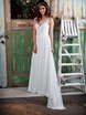 Шифоновое платье в греческом стиле 7850. Силуэт А-силуэт. Цвет Белый / Молочный. Вид 1