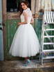 Короткое свадебное платье с юбкой пачкой 7877. Силуэт Пышное. Цвет Белый / Молочный. Вид 3