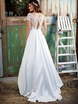 Свадебное платье А-силуэта из атласа с кружевным верхом 5642. Силуэт А-силуэт. Цвет Белый / Молочный. Вид 3