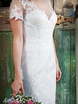 Свадебное платье годе с прозрачной спинкой 8789. Силуэт Рыбка. Цвет Белый / Молочный. Вид 3