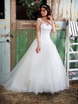 Свадебное платье принцессы с легкой юбкой 1123. Силуэт Пышное. Цвет Белый / Молочный. Вид 1