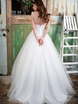 Свадебное платье принцессы с легкой юбкой 1123. Силуэт Пышное. Цвет Белый / Молочный. Вид 4