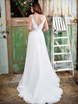 Греческое свадебное платье с высокой талией 5654. Силуэт Греческий. Цвет Белый / Молочный. Вид 3
