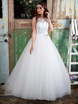 Свадебное платье пышное блестящее с пайетками 8745. Силуэт Пышное. Цвет Белый / Молочный. Вид 1
