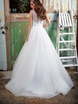 Свадебное платье пышное блестящее с пайетками 8745. Силуэт Пышное. Цвет Белый / Молочный. Вид 2