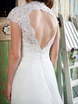 Кружевное свадебное платье айвори с рукавчиками 7321. Силуэт А-силуэт. Цвет Белый / Молочный. Вид 3
