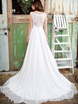Струящиеся свадебное платье с закрытым верхом 4631. Силуэт А-силуэт. Цвет Белый / Молочный. Вид 4