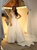 Атласное платье на свадьбу пышное Diore. Силуэт Пышное. Цвет Белый / Молочный. Вид 1