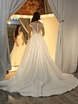 Атласное платье на свадьбу пышное Diore. Силуэт Пышное. Цвет Белый / Молочный. Вид 6