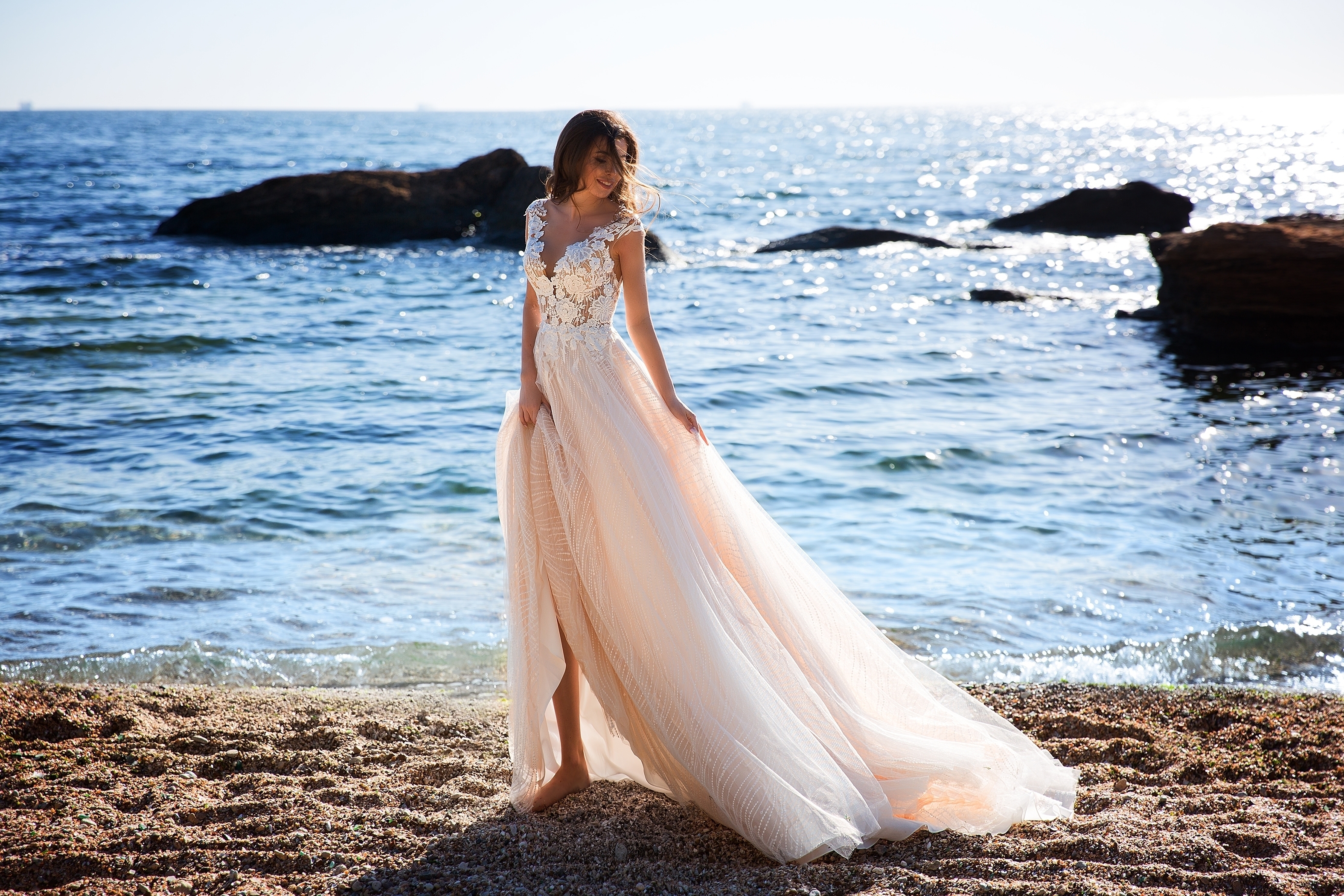 свадебное платье для море