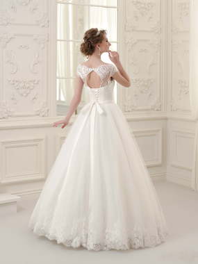 Свадебное платье 1037 ММ. Силуэт Пышное, А-силуэт. Цвет Белый / Молочный. Вид 2