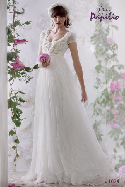 Свадебное платье Нимфея. Силуэт А-силуэт. Цвет Белый / Молочный. Вид 1