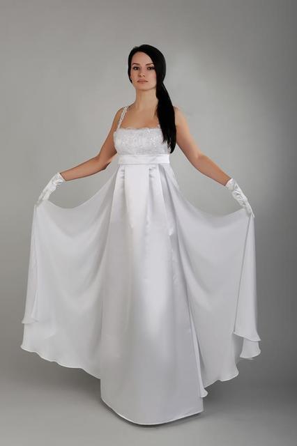 Свадебное платье Арт. 049. Силуэт Прямое. Цвет Белый / Молочный. Вид 1