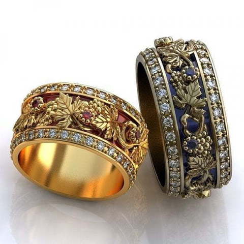 Кольца золотые венчальные