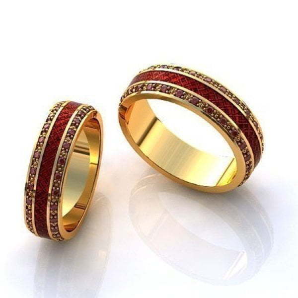 Кольцо с белым и красным золотом
