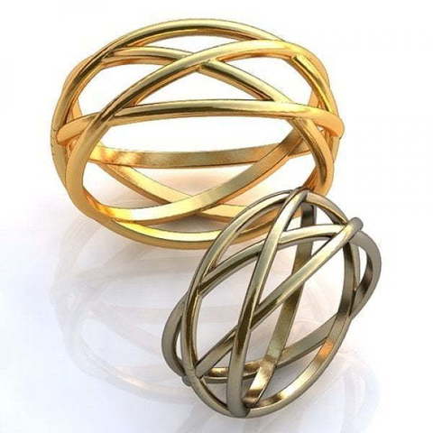 Оригинальные обручальные кольца AOG-obr-694 из Желтое золото от Ювелирный салон Art of glow 1