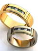 Обручальные кольца с бриллиантами и изумрудами AOG-obr-459 из Желтое золото от Ювелирный салон Art of glow 1